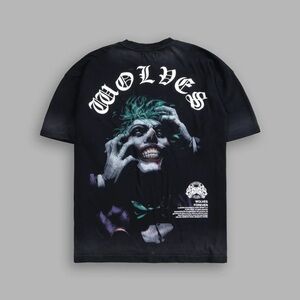 THE LAST LAUGH "PREMIUM" OVERSIZED TEE IN BLACK DRIFT WASH